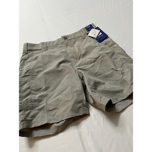 Men's New Huk Performance Fishing Beige Shorts Nylon L